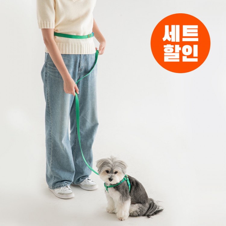 바잇미 캔디크레용 목줄&핸즈프리 리쉬 2m (6 colors) - 상품 이미지