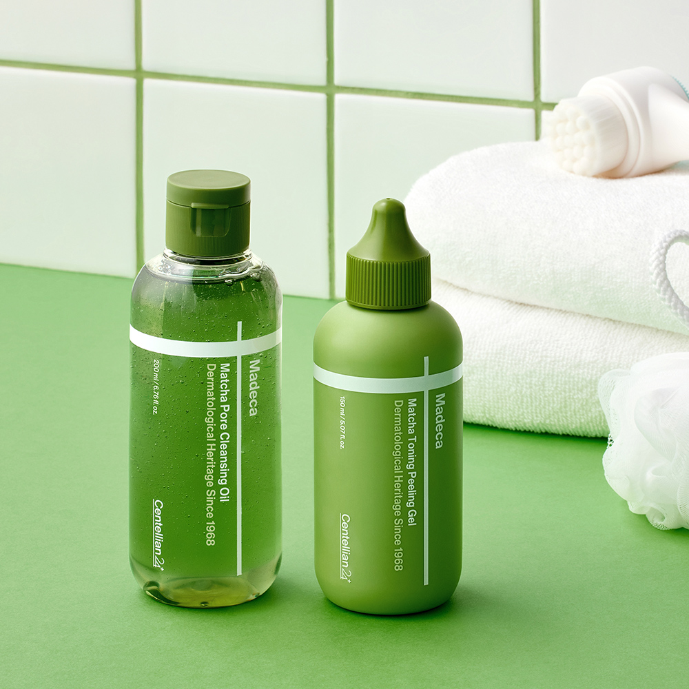 동국제약 센텔리안24 마데카 말차 토닝 필링 젤 150ml + 말차 클렌징 오일 200ml+수딩마스크 7매 1박스+모공 브러쉬 - 상세 이미지 2