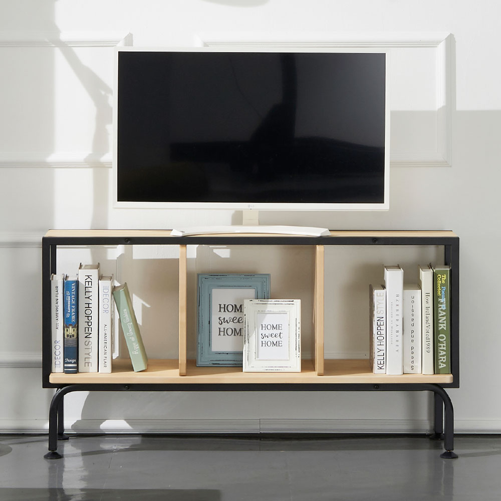 살롱 원목 거실장 tv 안방 티비장 낮은 받침대 수납 선반 1000