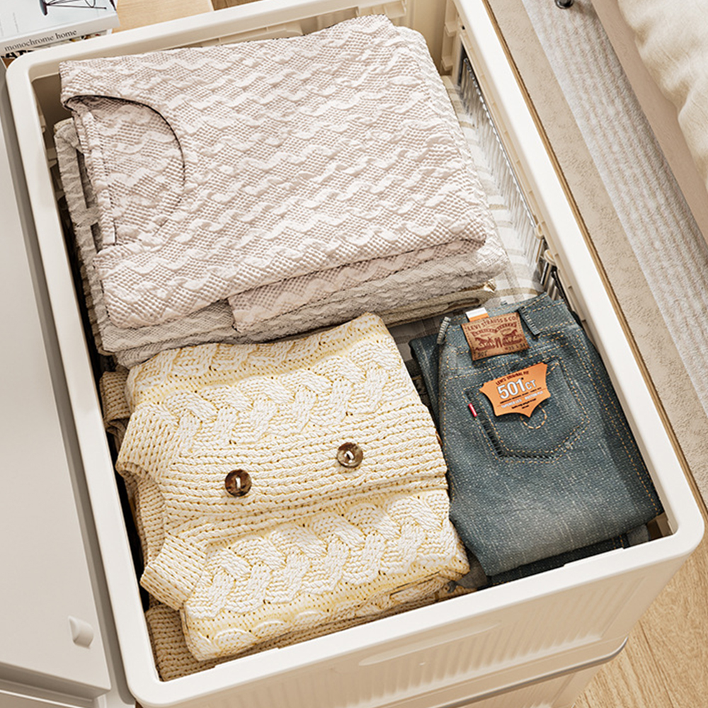 양문형 적층 리빙박스 팬트리 플라스틱 옷정리함 소형 옷장 수납 정리함