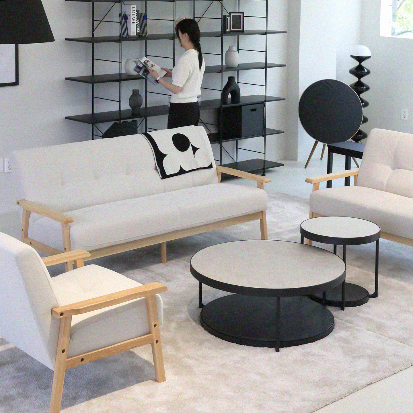 비알프렌드 덴버 원목쇼파 생활방수 조야 1인 패브릭소파