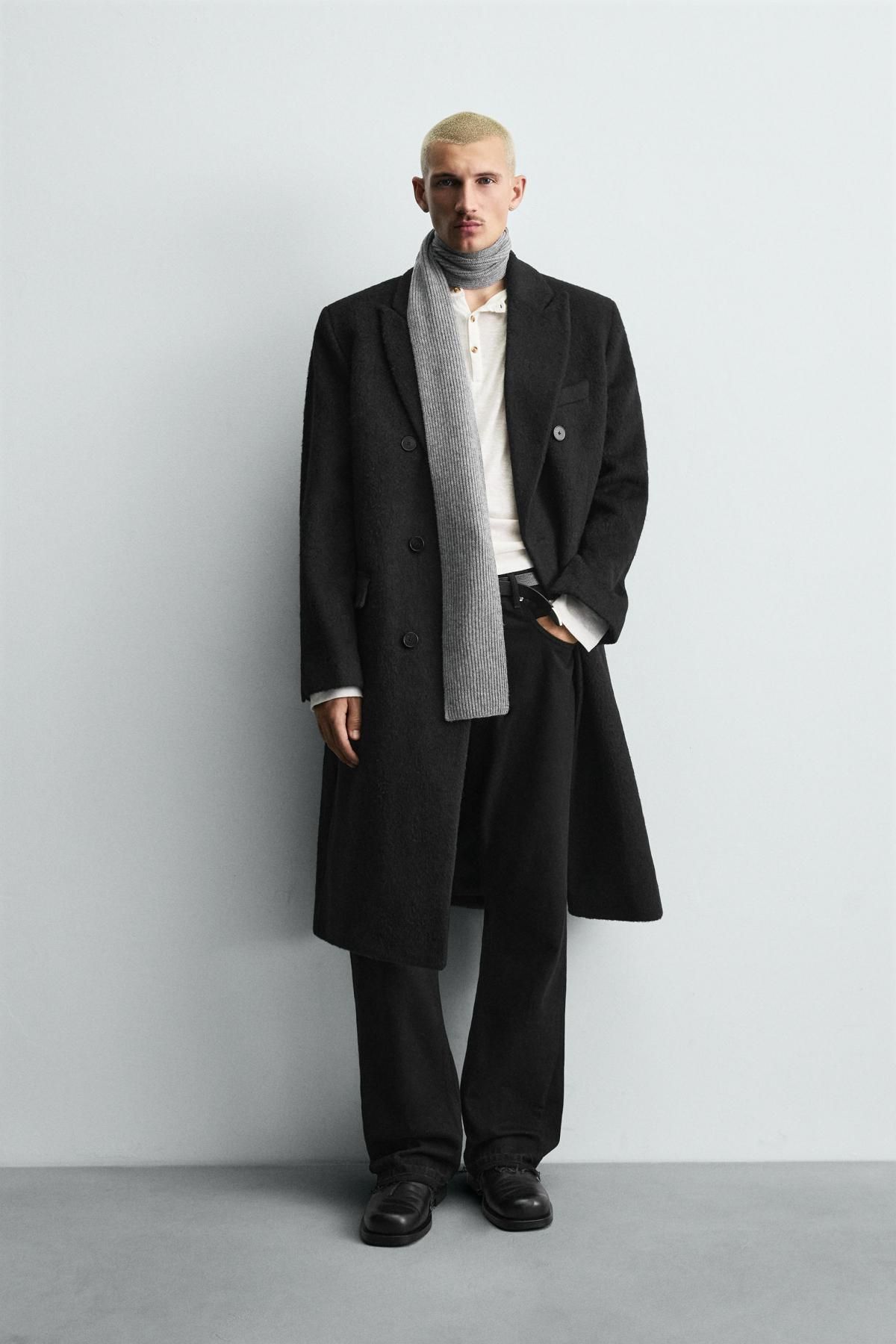 자라 클래식 더블브레스트 울 더블 코트 5070/704 BLACK - 상세 이미지 2
