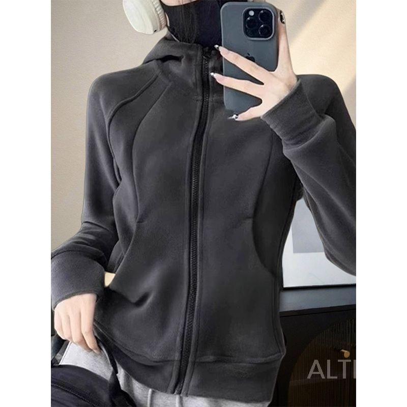 폴라폴리스 후드 집업 재킷 캐주얼 데일리 긴팔 핑크 S - 상세 이미지 4
