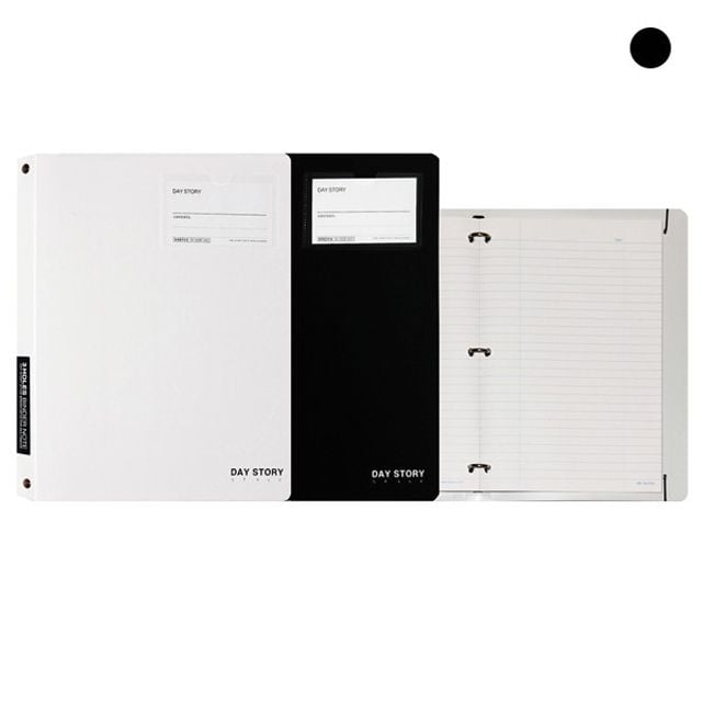 데이스토리 포켓3공바인더노트 블랙 220x275x25mm - 상품 이미지