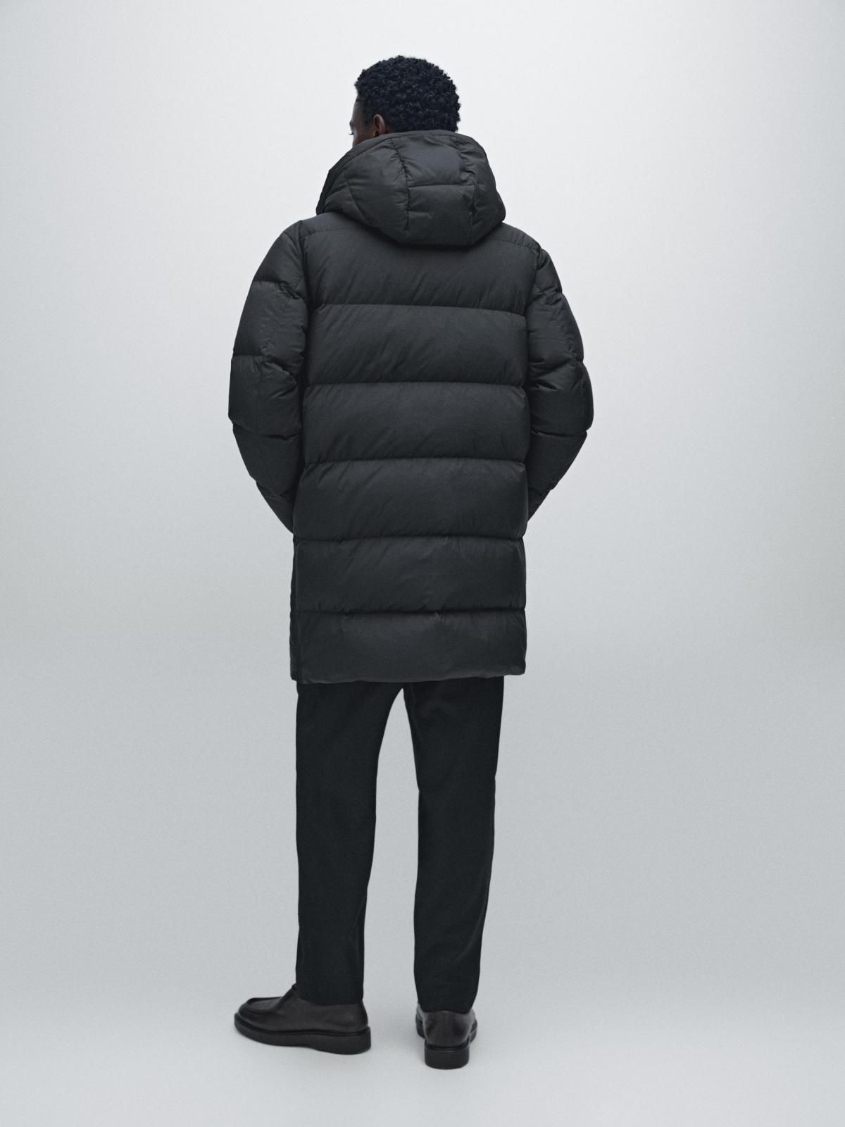 마시모두띠 워터리펠런트 다운 후드 롱 패딩 코트 3123/411 BLACK - 상세 이미지 4