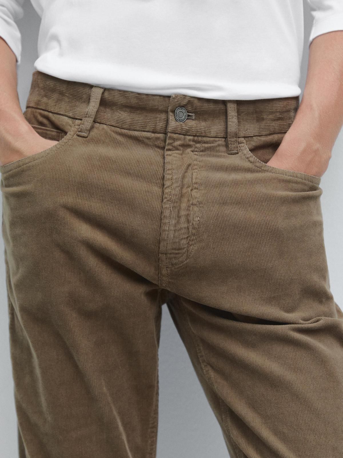 마시모두띠 슬림핏 코듀로이 데님 팬츠 0350/102 KHAKI - 상세 이미지 4
