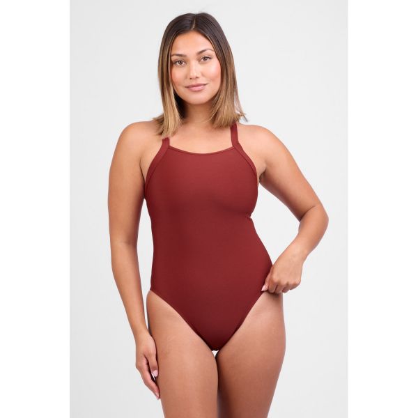졸린 캐롤라인 파프리카 원피스 수영복 Jolyn Caroline One Piece Swimsuit (solids) - Paprika - 메인 이미지