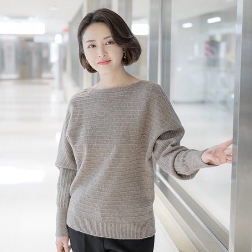 엄마옷 조이마담 T50377 가오리 캐시미어 니트 티셔츠 중년여성의류 - 상품 이미지