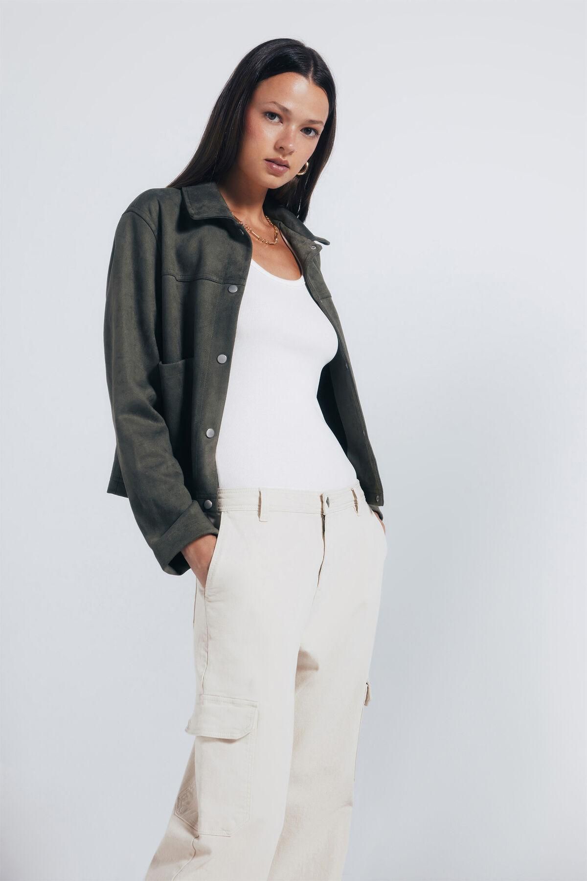 스프링필드 코튼 카고 스트레이트핏 팬츠 6832081 NUDE - 상세 이미지 3