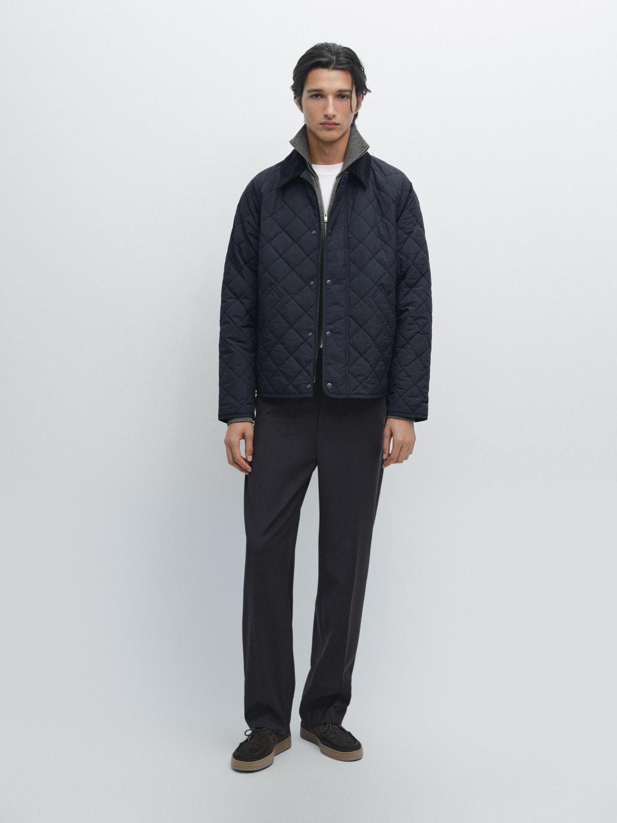 마시모두띠 테크니컬 경량 나파 칼라 퀼팅 재킷 3115/407 DARK NAVY - 상세 이미지 2