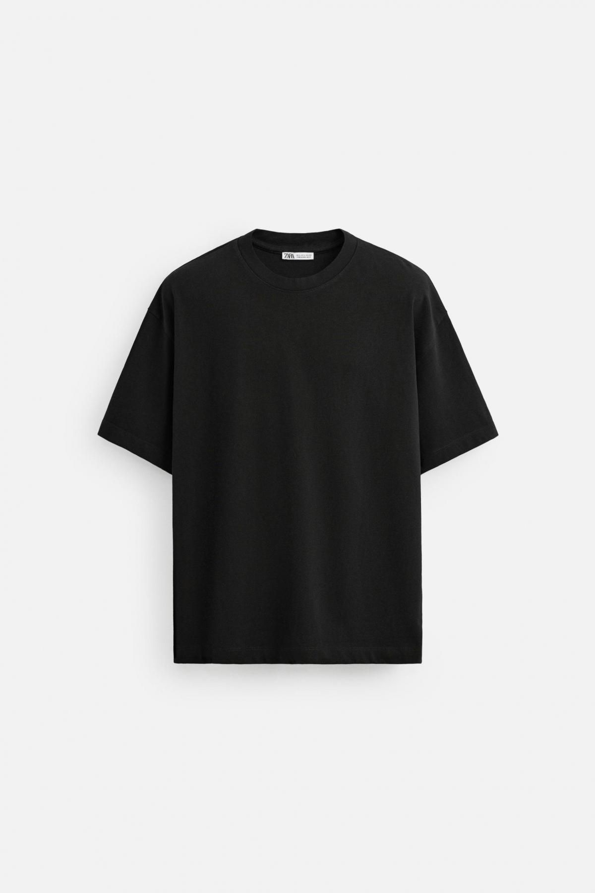 자라 베이직 헤비웨이트 티셔츠 1887/455 BLACK - 메인 이미지