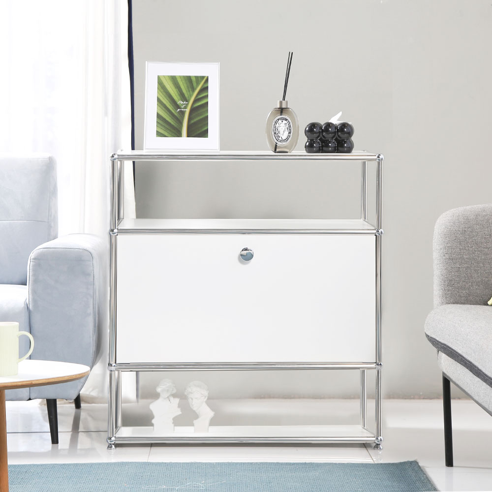 이가페 미드센츄리 모듈거실장 모노 1x3 더블플로어 수납장