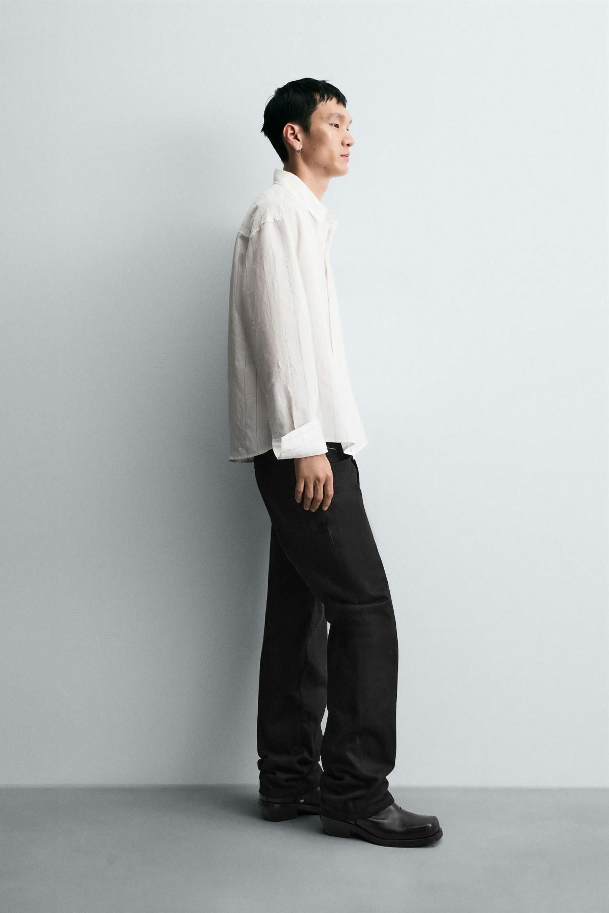 자라 스트라이프 플루이드 테크니컬 긴팔 셔츠 2688/114 STRIPED - 상세 이미지 5