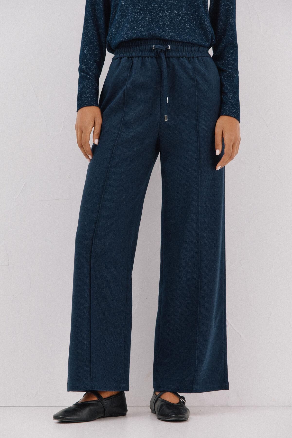 꼬르떼피엘 테크니컬 와이드 밴딩 스트레이트 팬츠 8722331 AZUL MARINO - 상품 이미지