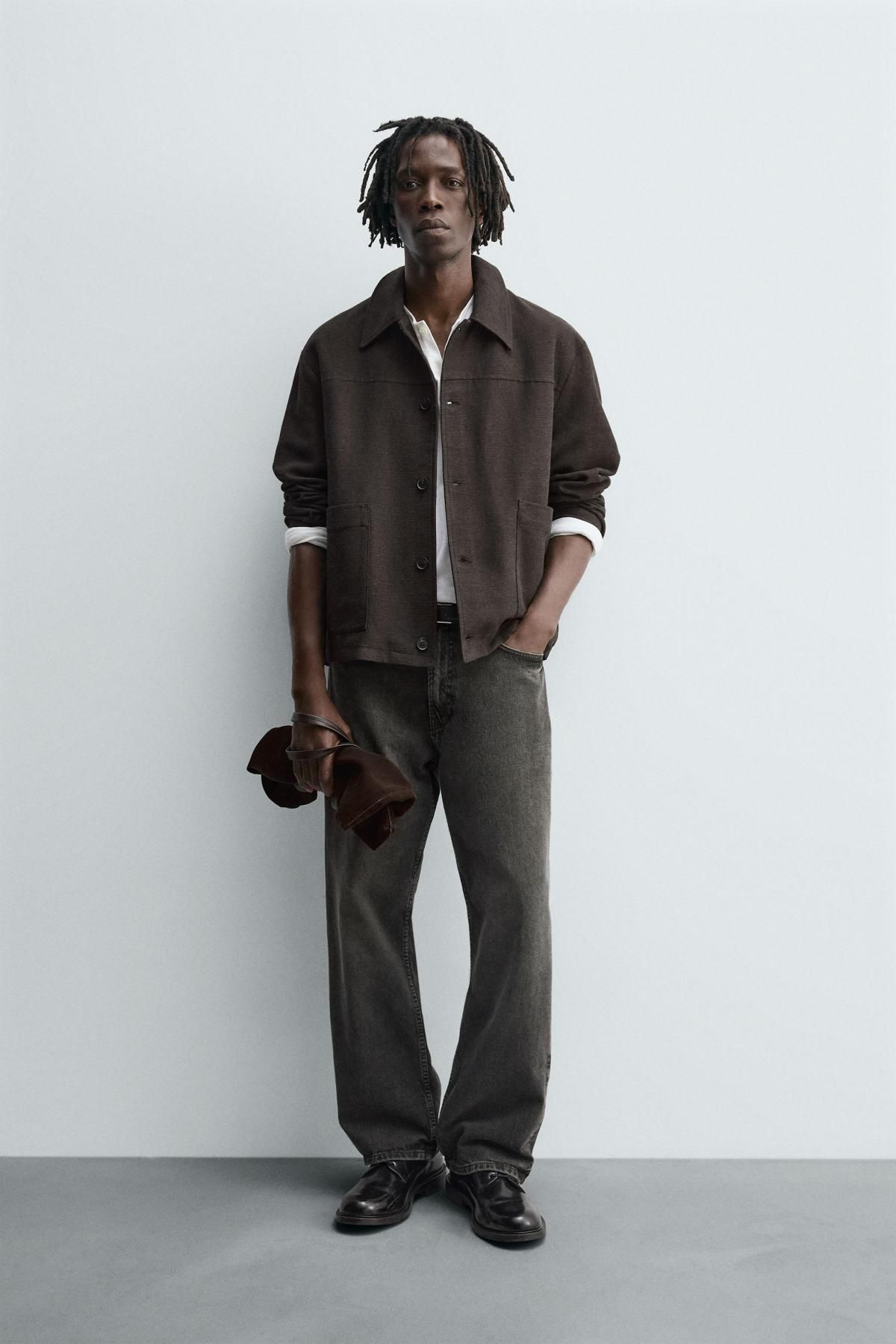 자라 테크니컬 텍스처 포켓 오버셔츠 0706/729 BROWN - 상세 이미지 2