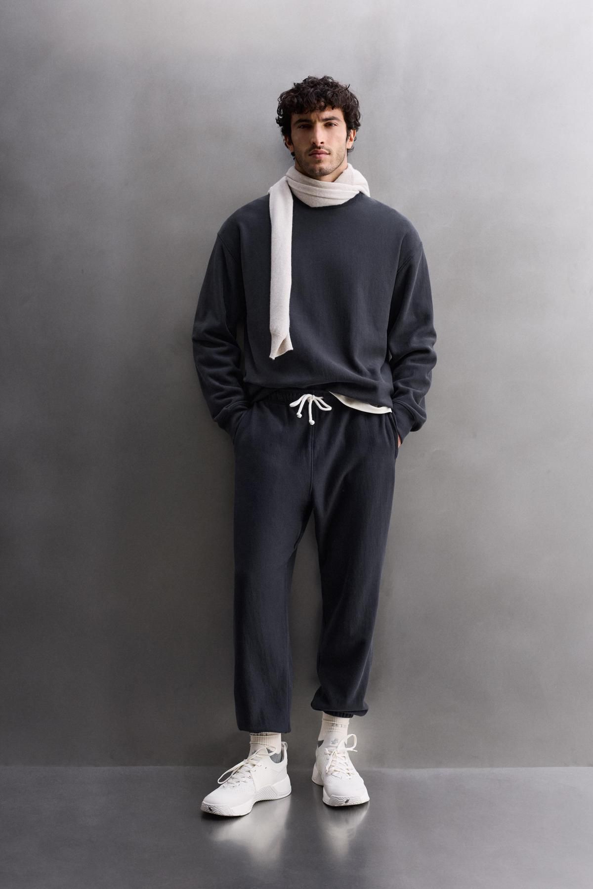 자라 애슬레저 테리 코튼 조거 트레이닝 팬츠 4231/313 NAVY BLUE - 상세 이미지 2