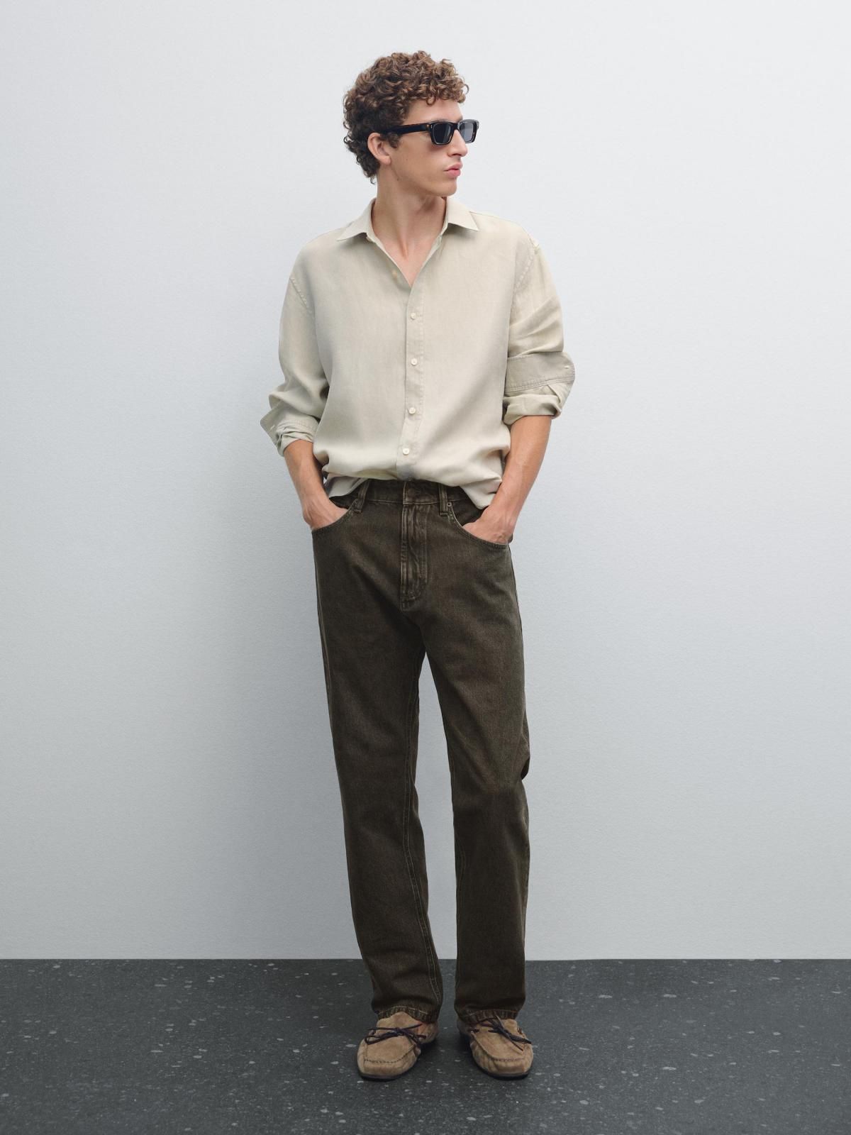 마시모두띠 리넨 몰틴토 테크니컬 레귤러핏 긴팔 셔츠 1757/298 BEIGE - 상세 이미지 2