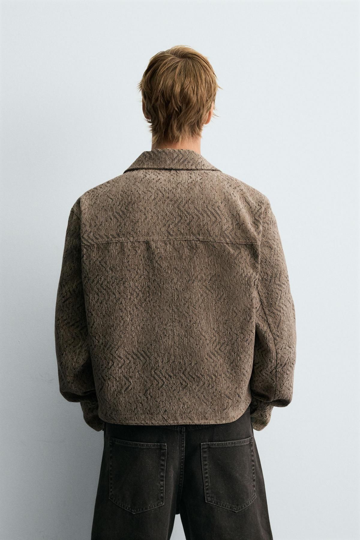자라 테크니컬 텍스처 자카드 재킷 8281/451 BEIGE - 상세 이미지 4