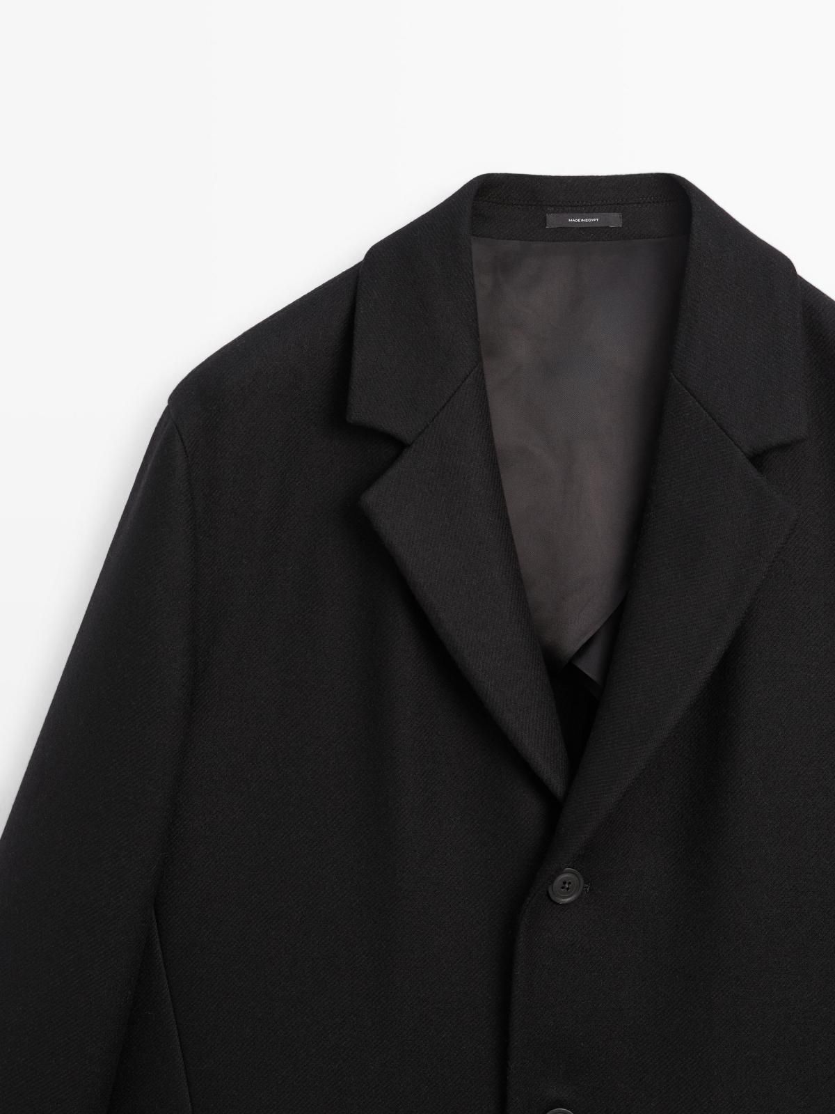 마시모두띠 라펠카라 블랙 울블렌드 테크니컬 싱글코트 3563/545 BLACK 이미지 6