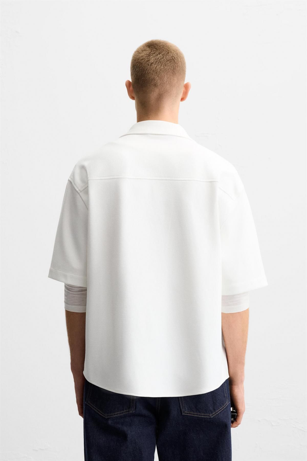 자라 컴포트 오버셔츠 3090/550 OYSTER-WHITE - 상세 이미지 4