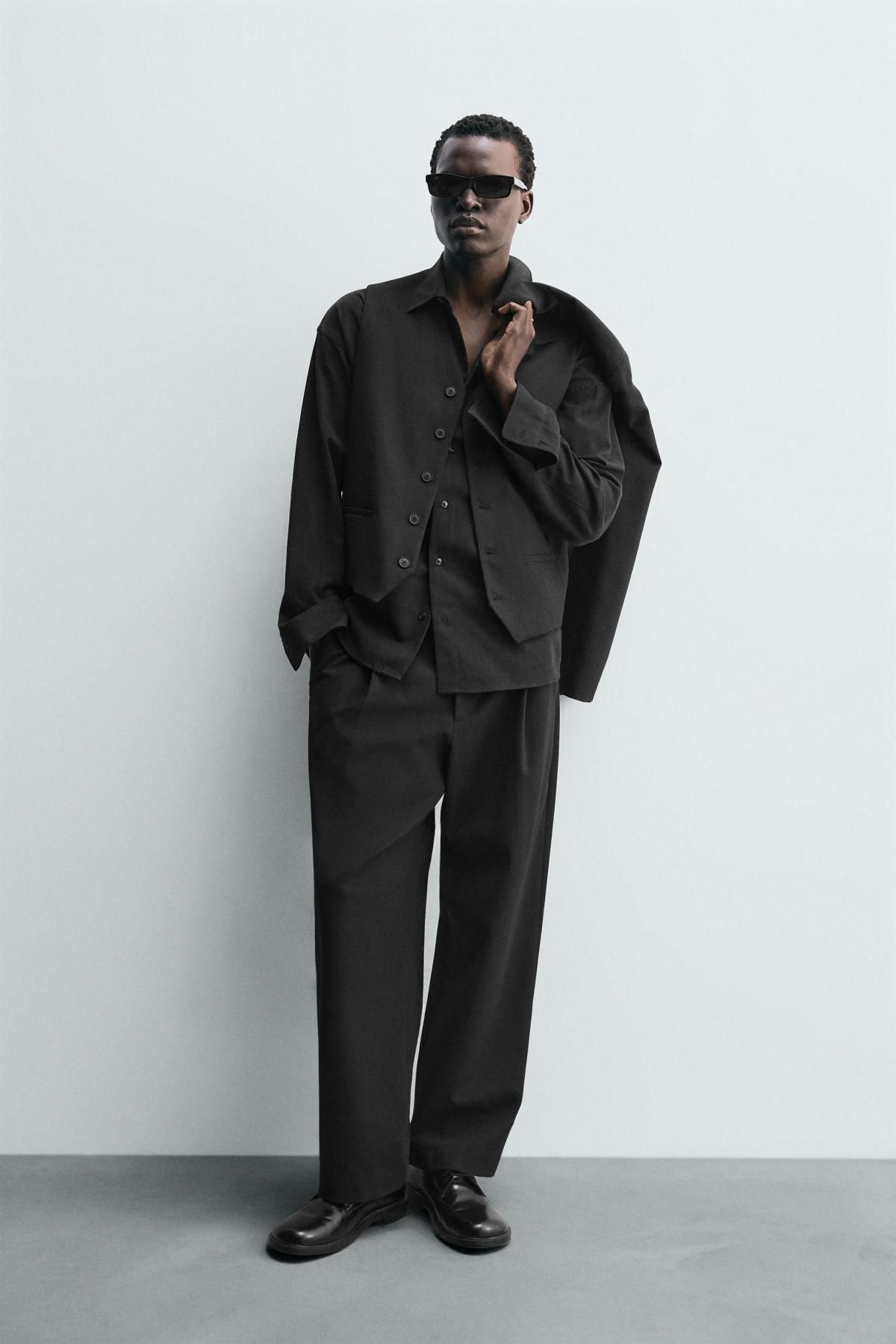 자라 테크니컬 블랙 텍스처 베스트 6861/684 BLACK - 상세 이미지 2