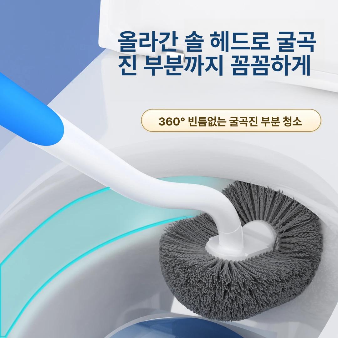 욕실 화장실 청소솔 긴손잡이 다용도 브 틈새 청소 용품 그레이 - 상세 이미지 3