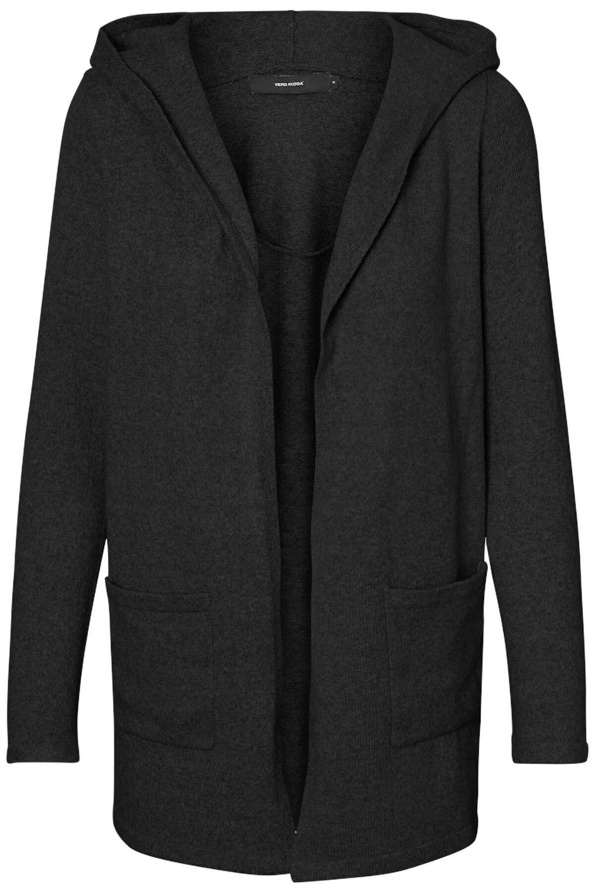 베로모다 플러스사이즈 후드 오픈 니트 가디건 5795355 NEGRO - 상세 이미지 5