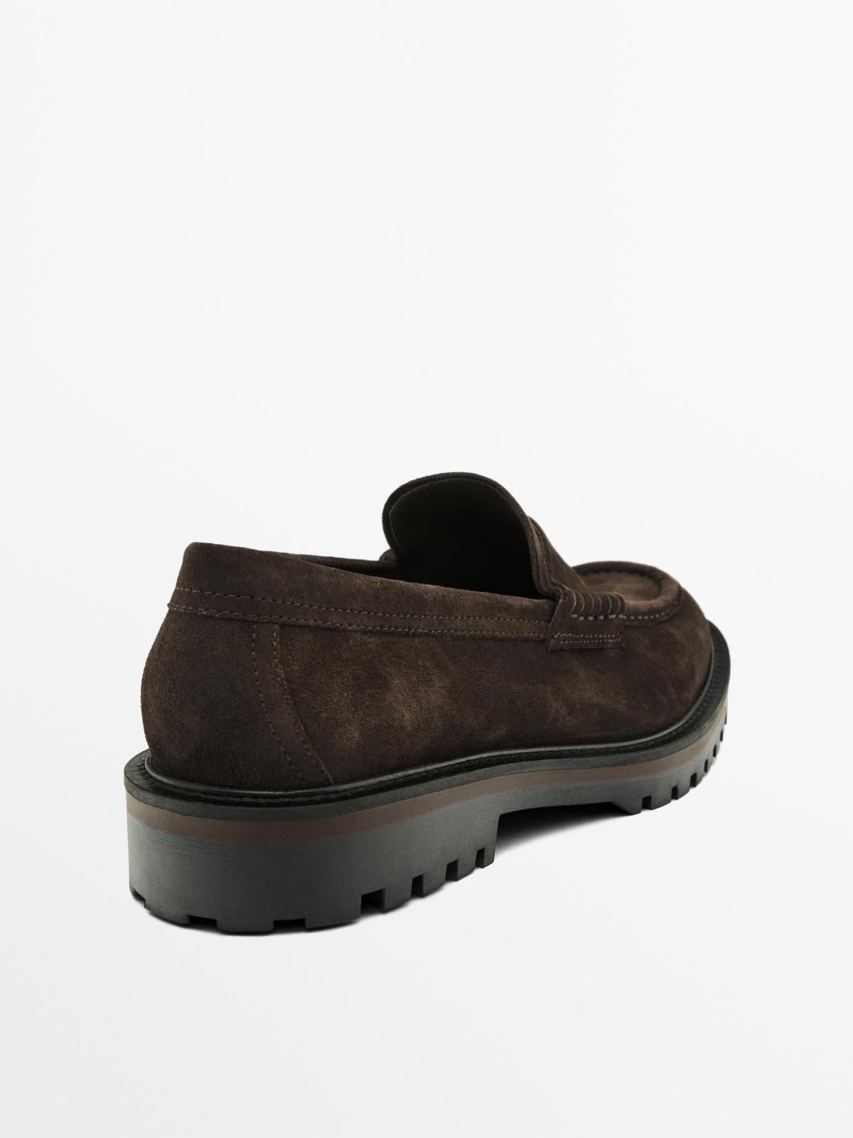 마시모두띠 트랙솔 스웨이드 페니로퍼 남성 소가죽 슈즈 2240/650 BROWN - 상세 이미지 5