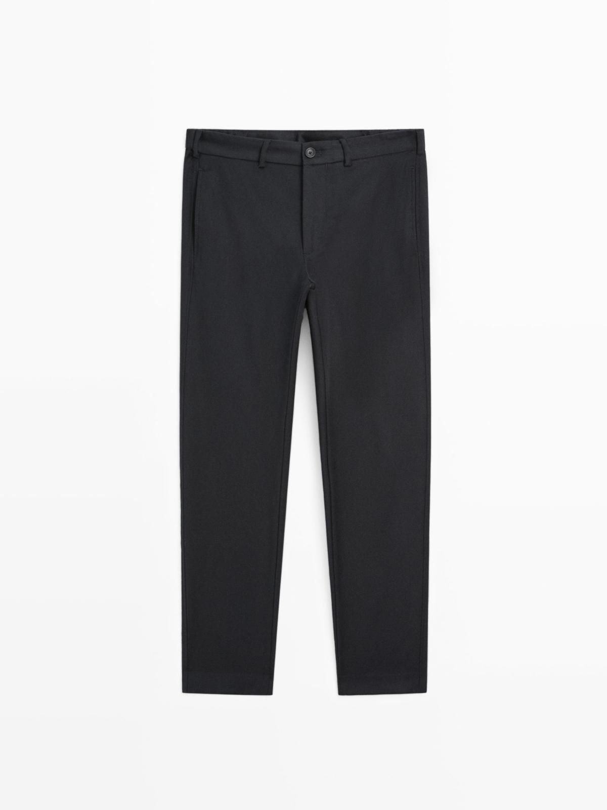 마시모두띠 프리미엄 울 플란넬 엘라스틱 사이드 팬츠 0044/006 NAVY BLUE - 상세 이미지 5