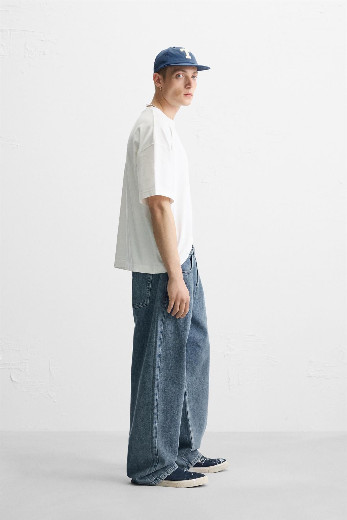 자라 베이직 박시핏 티셔츠 6462/400 OYSTER-WHITE - 상세 이미지 5