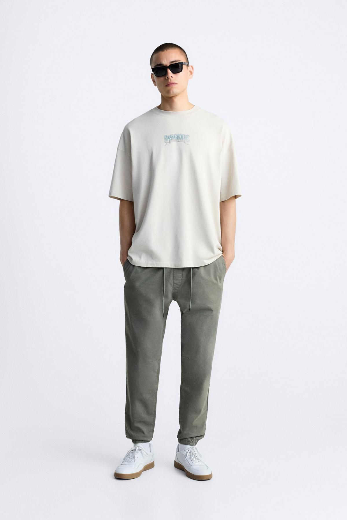 자라 페이드 조거 웨이스트 팬츠 6786/350 KHAKI - 상세 이미지 2