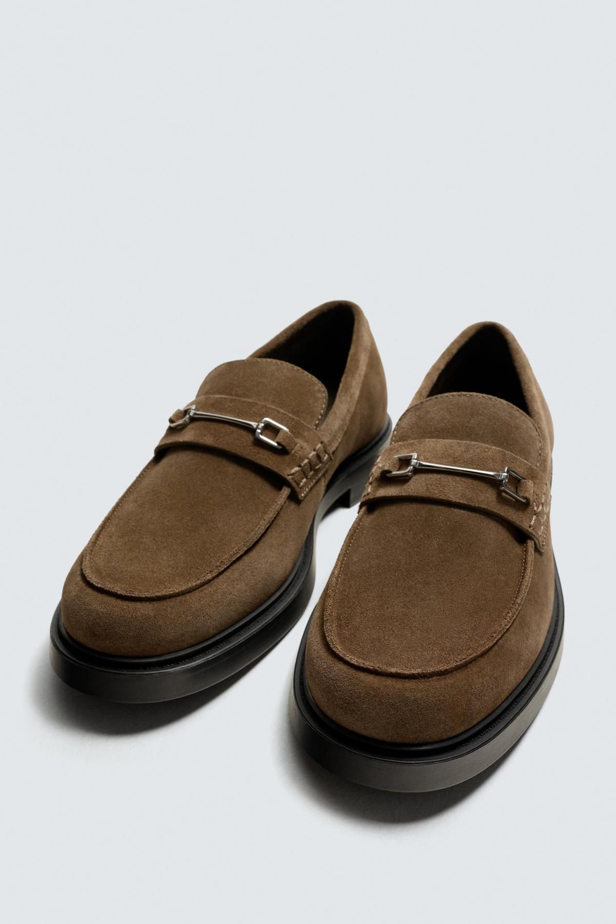 자라 클래식 스웨이드 레더 버클 로퍼 2634/620 TAUPE GREY - 상세 이미지 5
