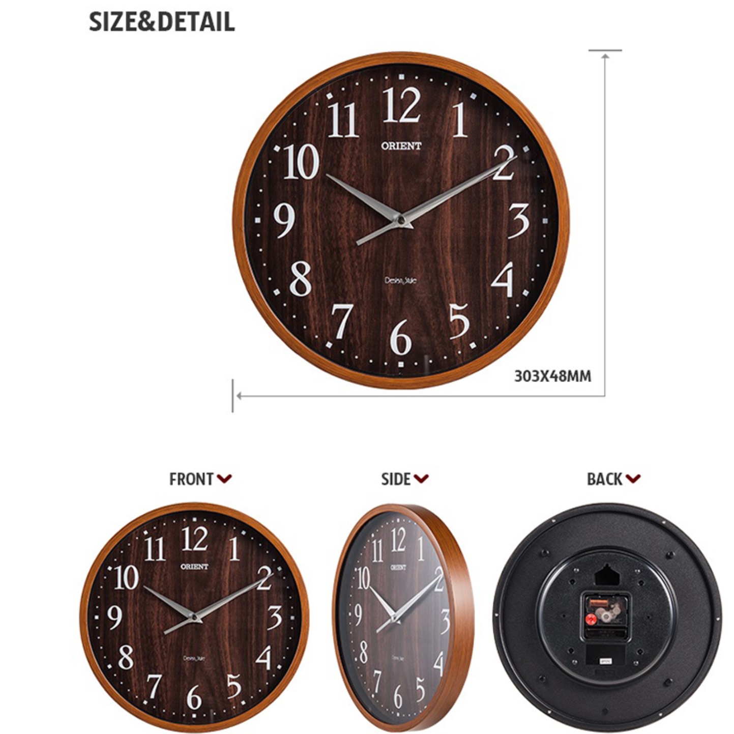 업소용시계 거실용시계 회사 매장용 개업식 작은벽시계 - 상세 이미지 2