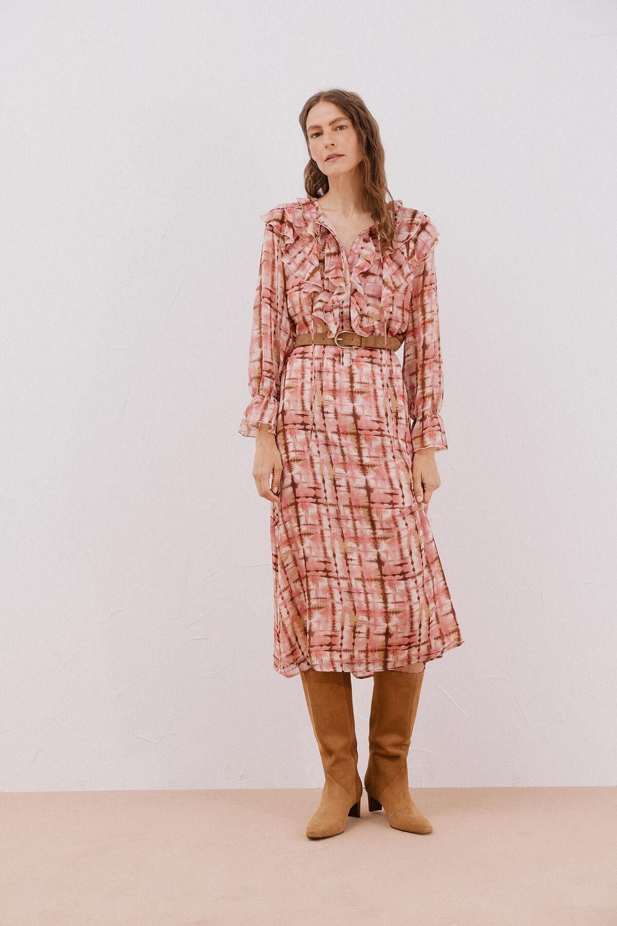 꼬르떼피엘 플로럴 프릴 미디 원피스 1872515 MULTICOLOR - 상품 이미지