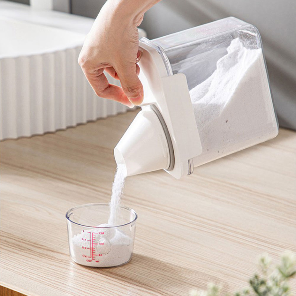 세제소분용기 액체 가루 리필 세탁세제통 디스펜서 세탁기 세제 1100ml 이미지 6