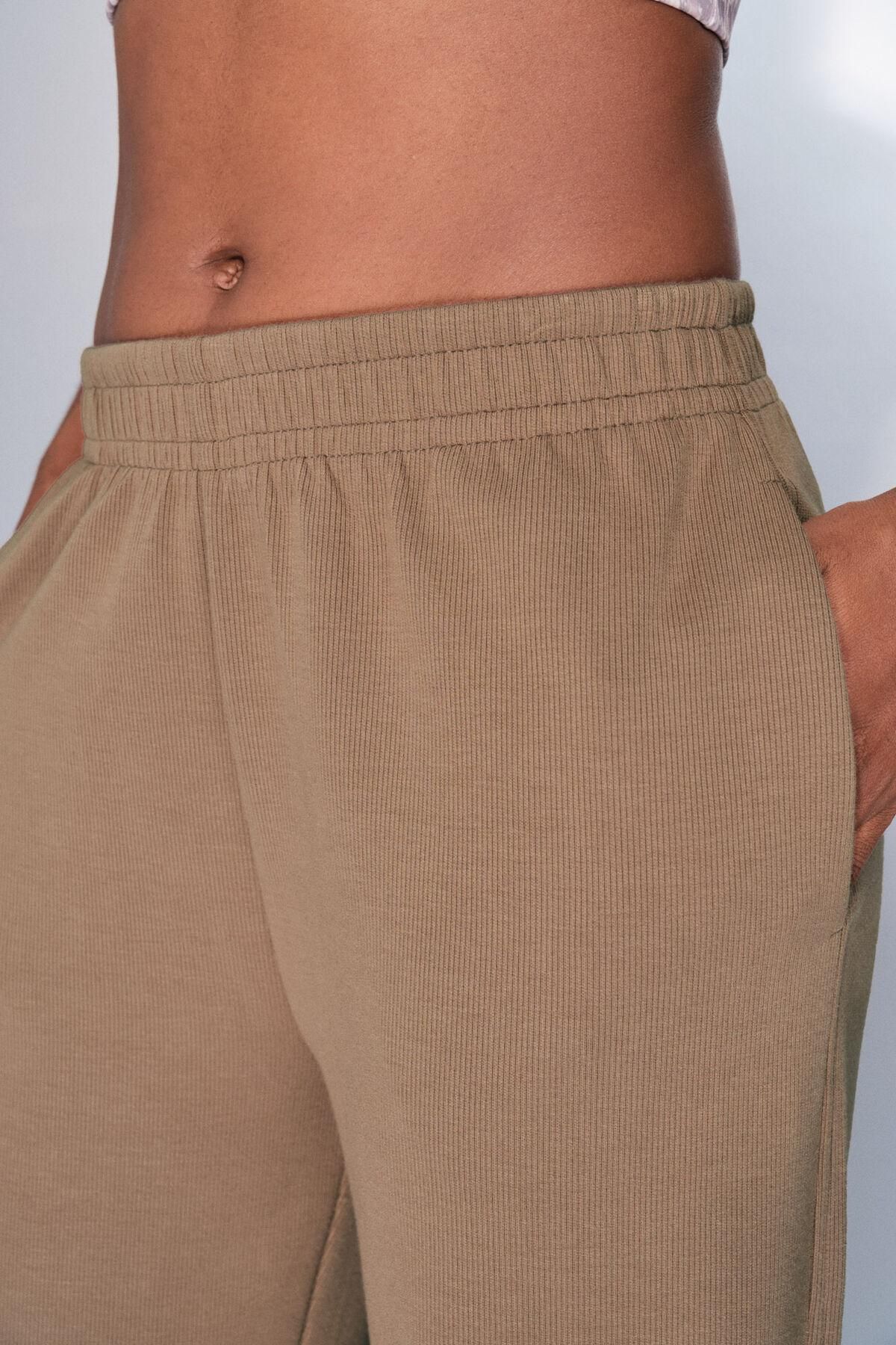 대시 앤 스타즈 와이드핏 리브드 모달 브라운 팬츠 5172060 NUDE - 상세 이미지 4