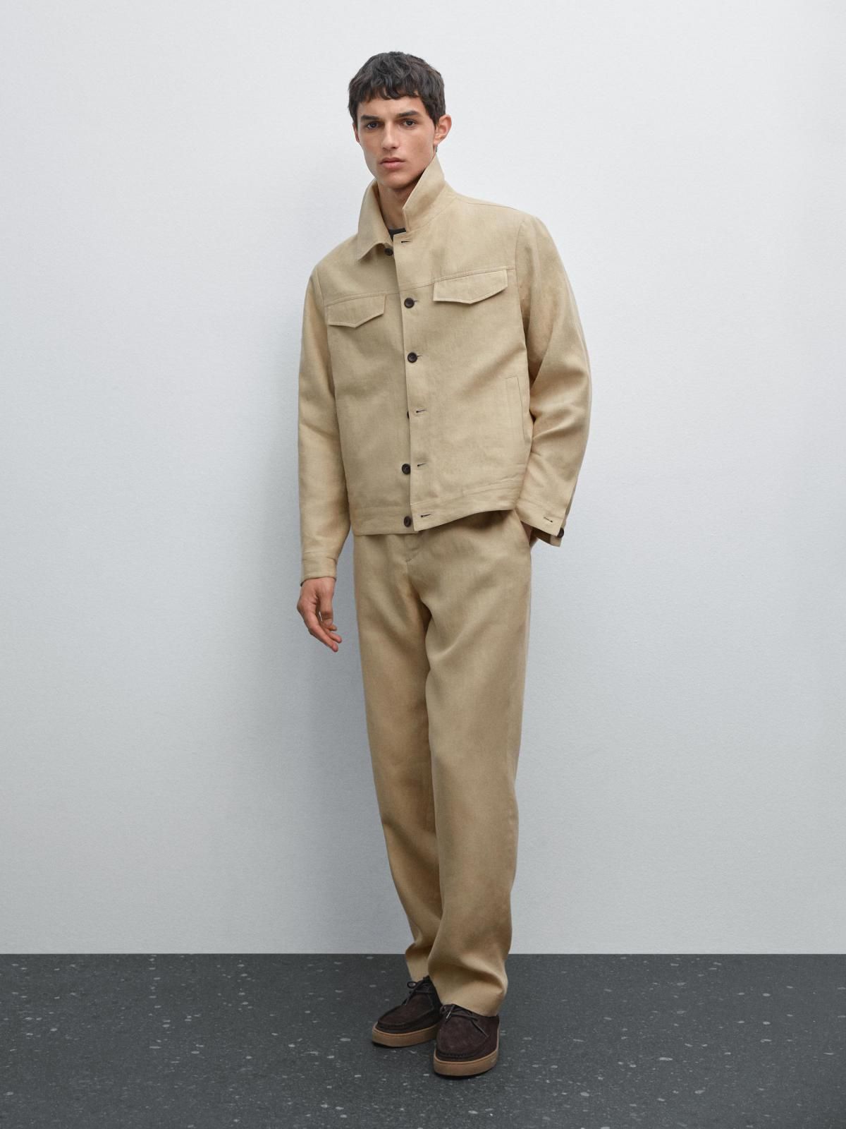 마시모두띠 리넨 클래식 테일러드 재킷 2822/357 BEIGE - 상세 이미지 2