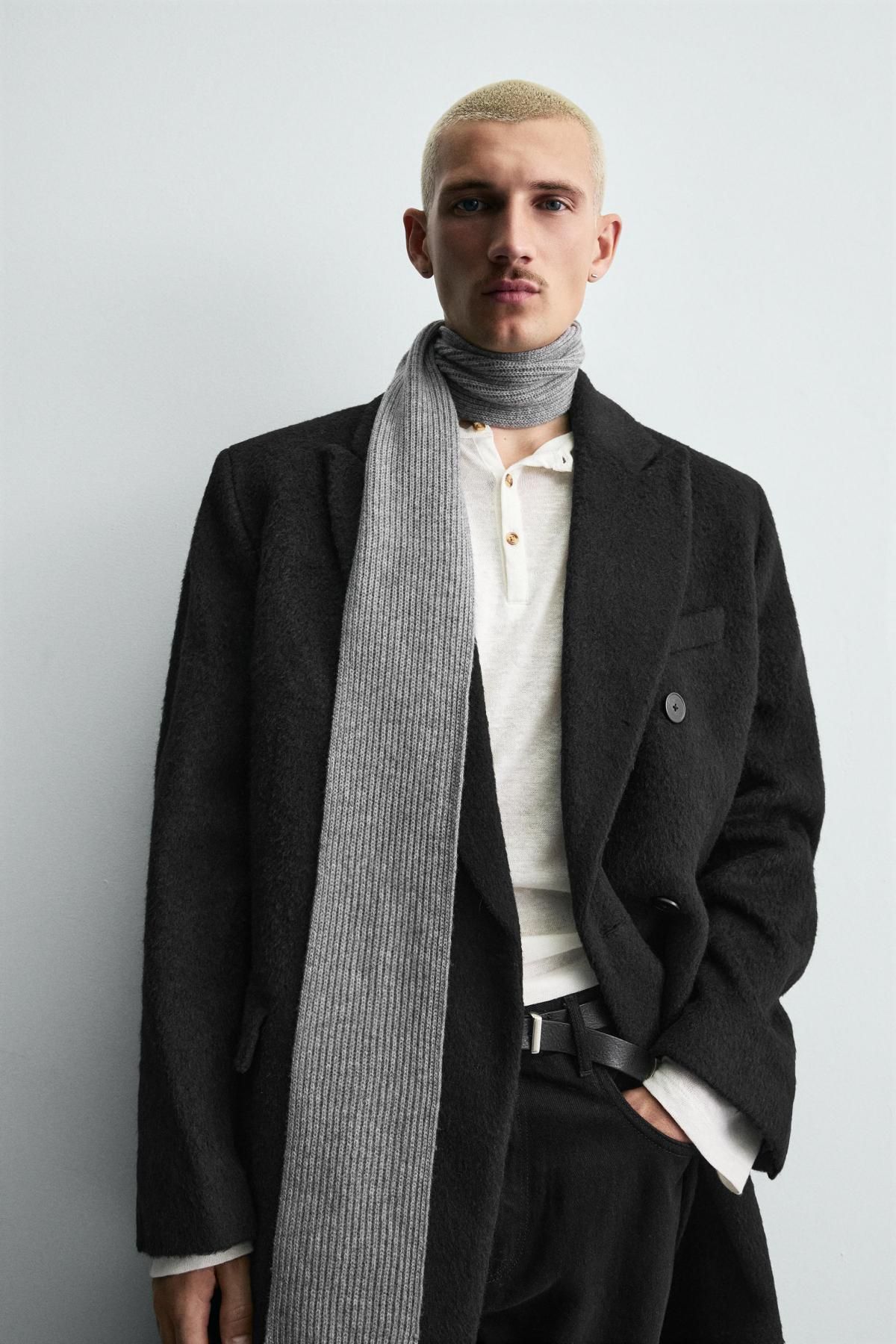 자라 클래식 더블브레스트 울 더블 코트 5070/704 BLACK 이미지 6