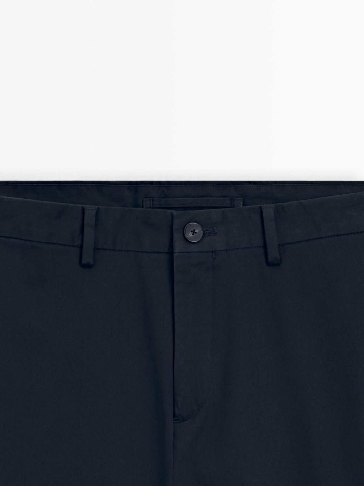 마시모두띠 테일러드 슬림핏 코튼 팬츠 0002/001 NAVY BLUE - 상세 이미지 2