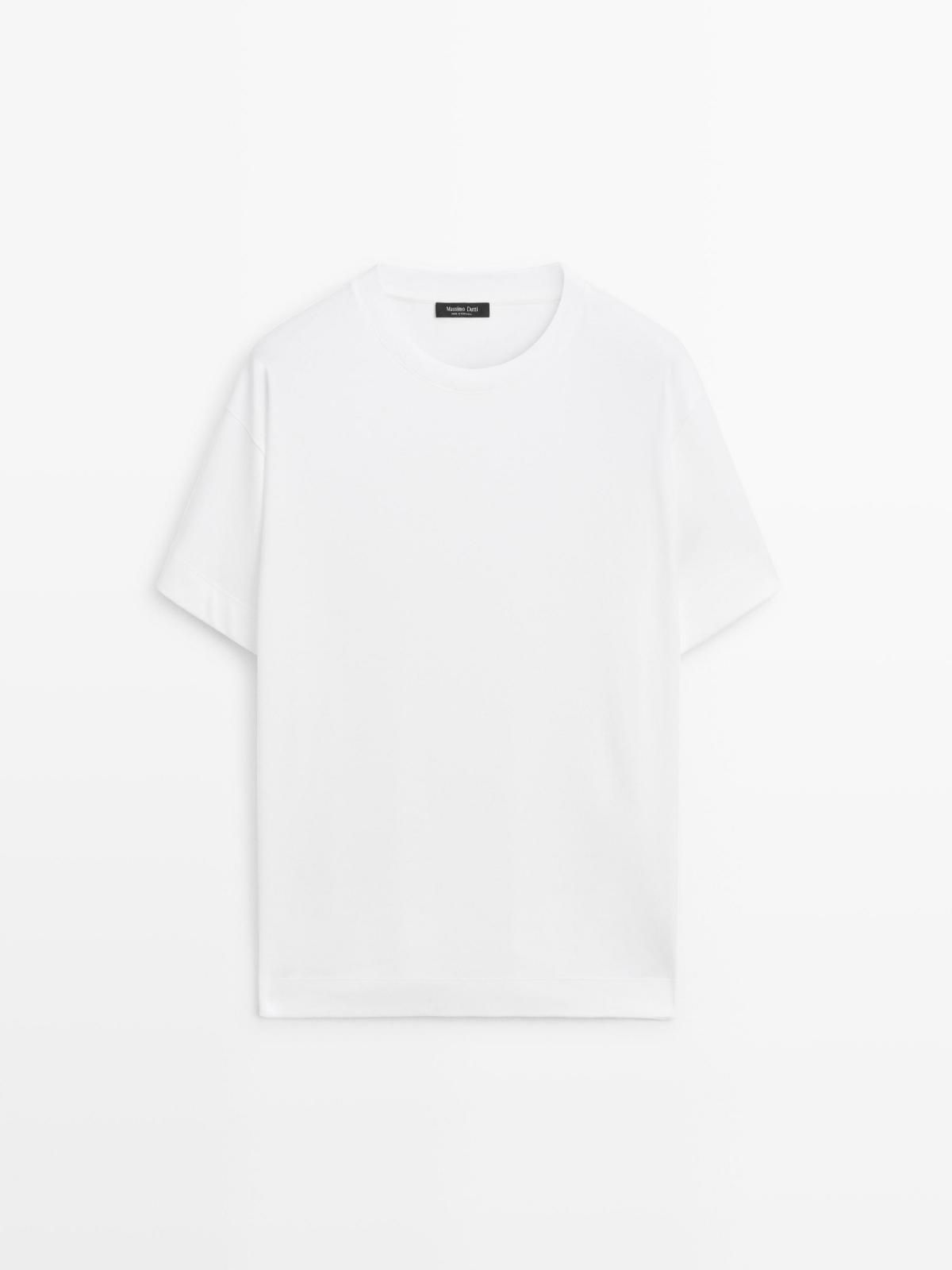 마시모두띠 미니멀 박시핏 코튼 반팔 티셔츠 0517/700 WHITE - 상품 이미지