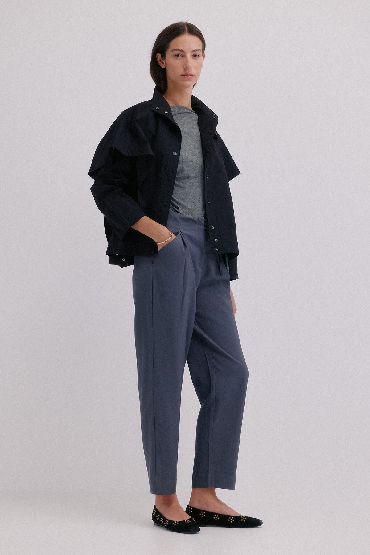 호스 인트로피아 타이 벨트 파이퍼 슬랙스 팬츠 6542831 GRIS - 상세 이미지 2