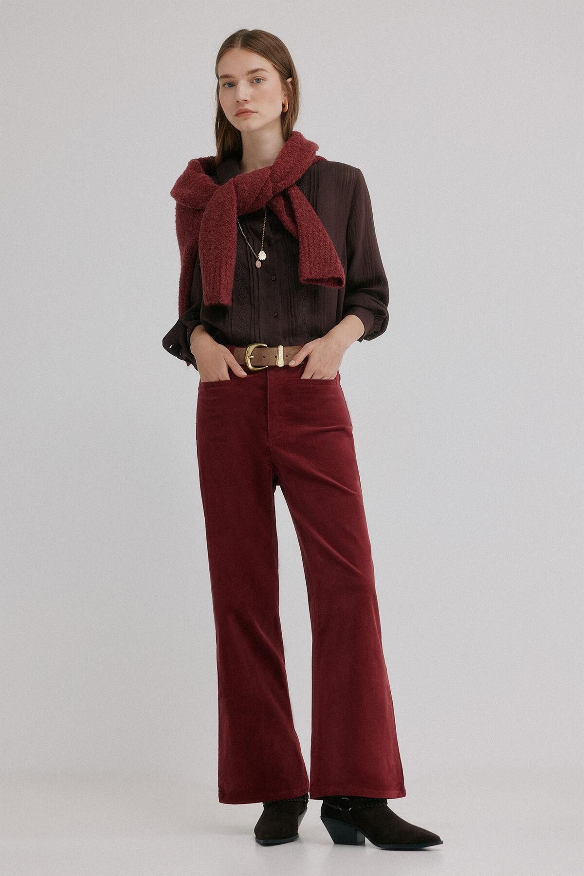 호스 인트로피아 코듀로이 와이드핏 트렌디 팬츠 6542833 GRANATE - 상세 이미지 2