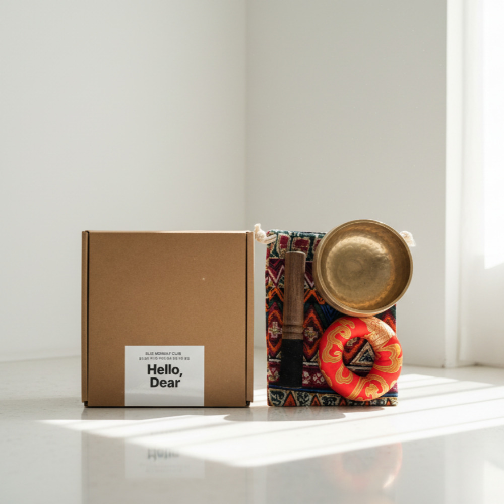 블루먼데이클럽 싱잉볼 기프트세트 휴대용 명상종 요가종 8cm