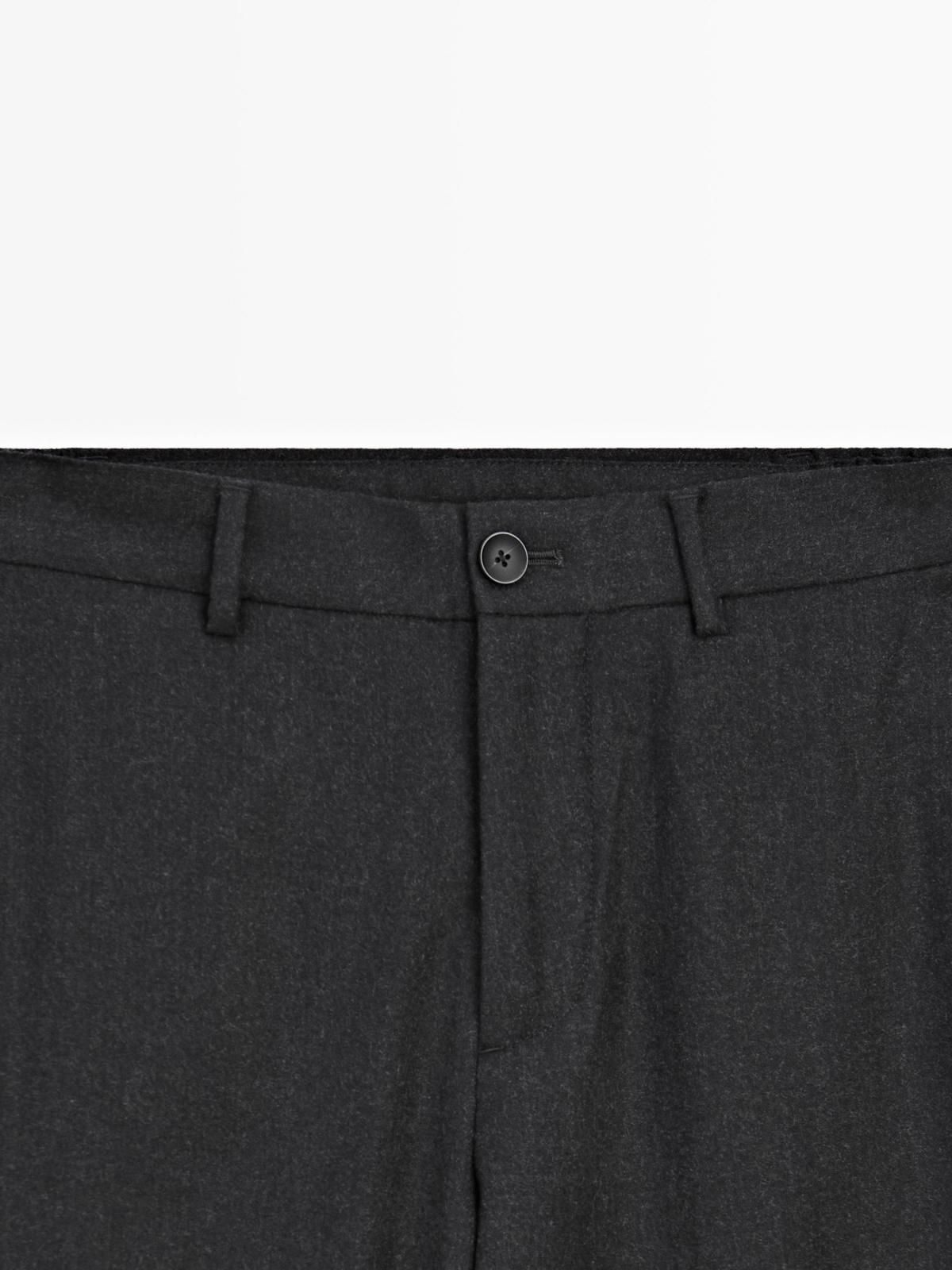 마시모두띠 테크니컬 울 플란넬 밴딩 슬랙스 팬츠 0044/006 DARK GREY - 상세 이미지 4