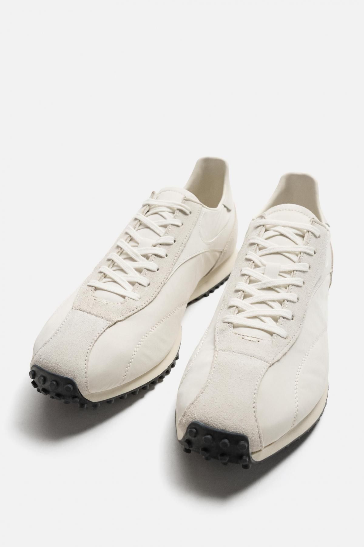 자라 테크니컬 레트로 스웨이드 남성 로우탑 스니커즈 2339/620 BONE WHITE - 상세 이미지 3