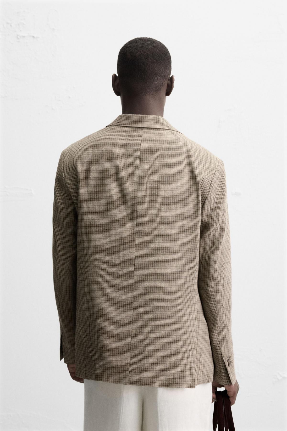 자라 하운드투스 클래식 테일러드 재킷 5752/209 BROWN - 상세 이미지 4