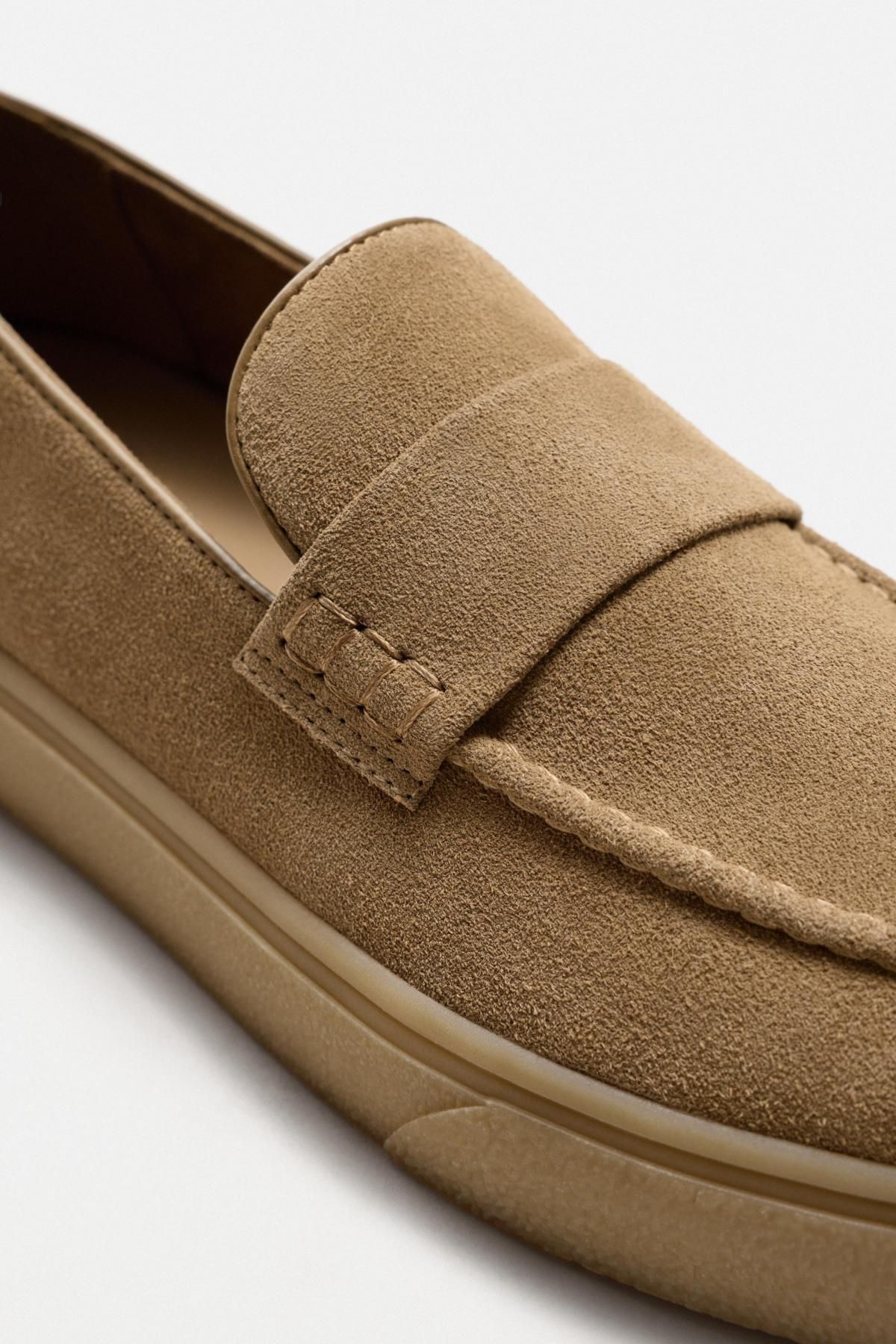 자라 스웨이드 캐주얼 페니 로퍼 2621/620 SAND BROWN - 상세 이미지 3