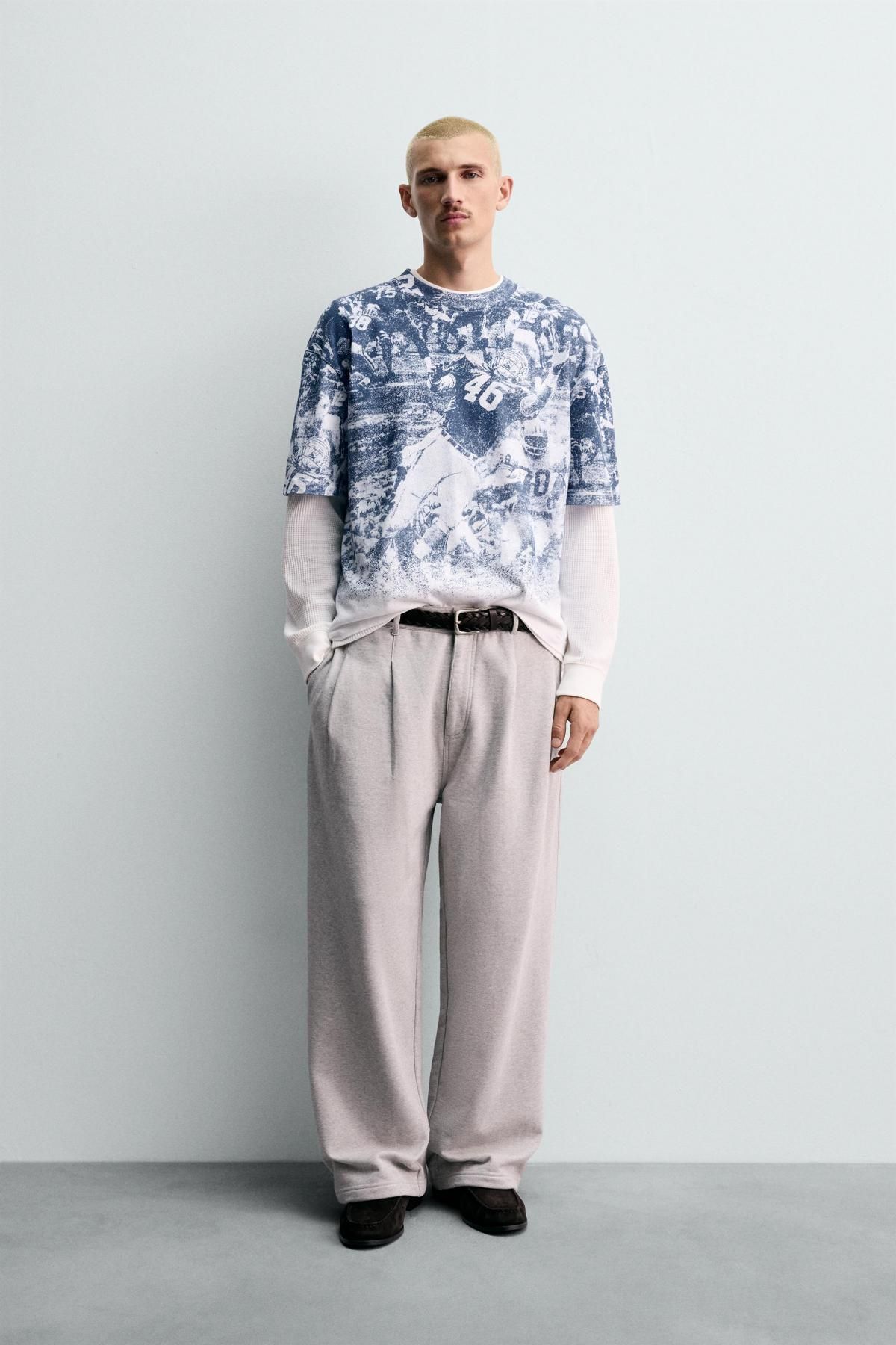 자라 럭비 프린트 반팔 티셔츠 X 챔피온 4374/315 PRINTED - 상세 이미지 2