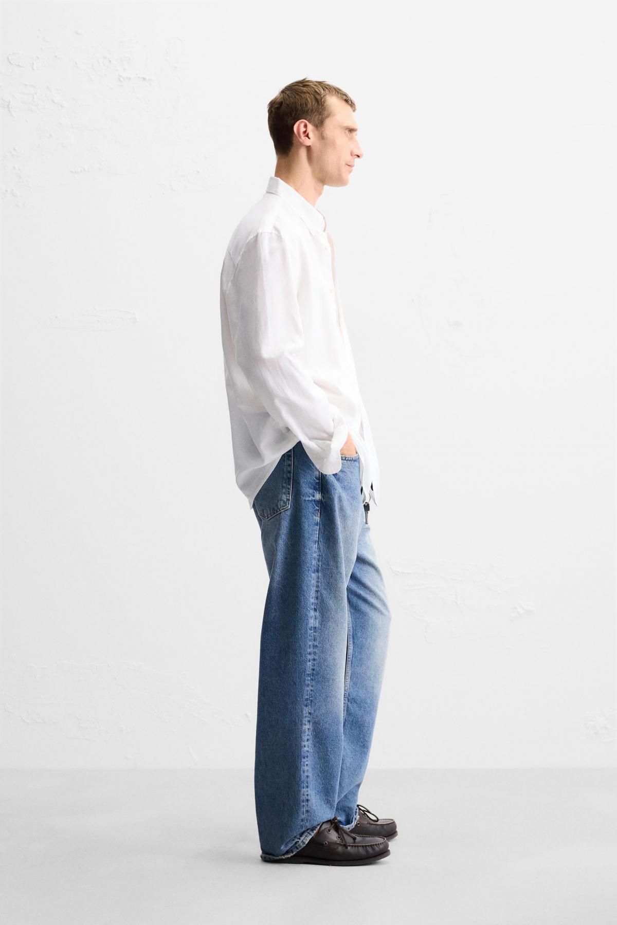 자라 프리미엄 린넨 코튼 긴팔 셔츠 1063/305 WHITE - 상세 이미지 5