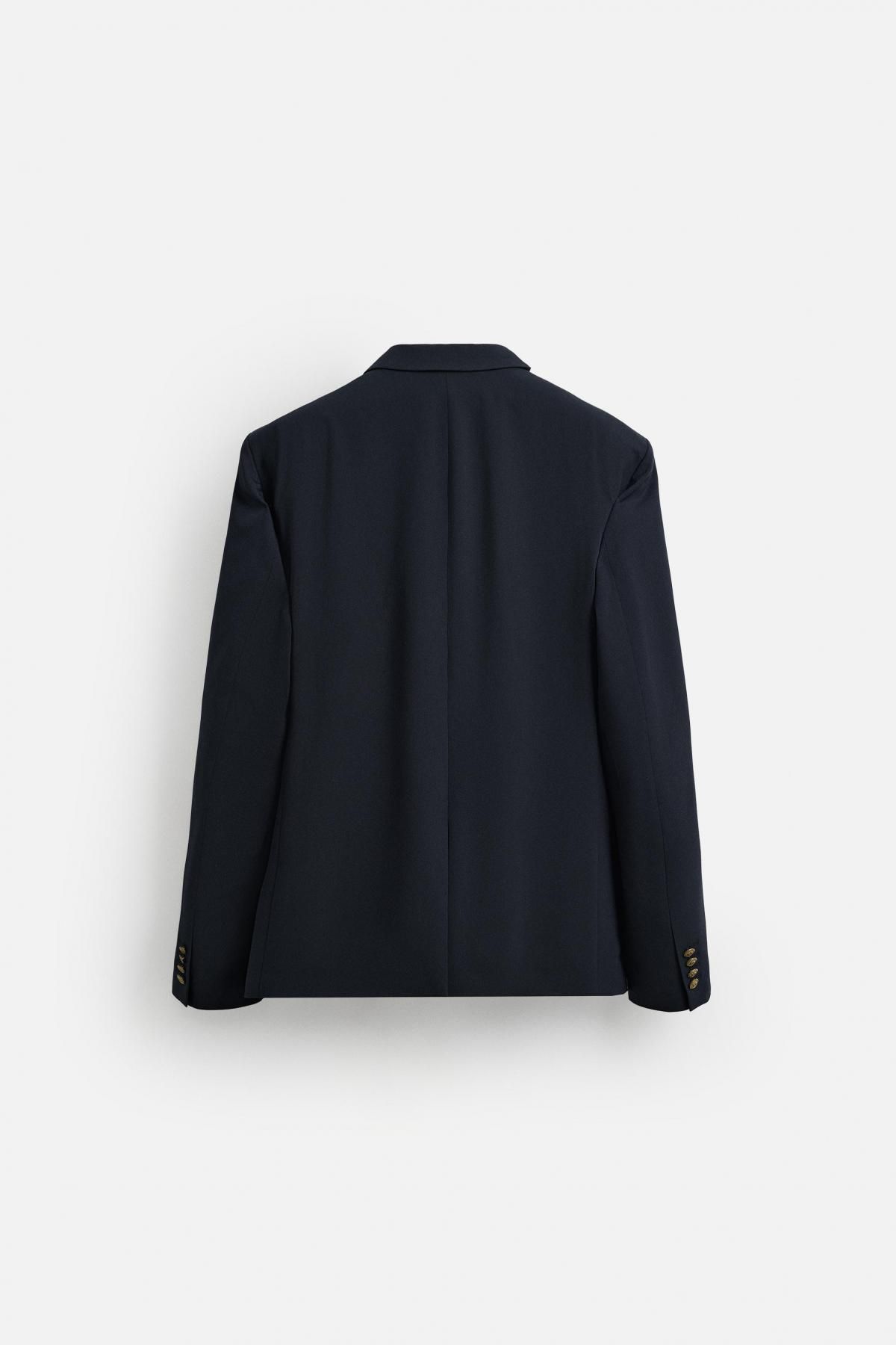 자라 테크니컬 더블브레스트 메탈버튼 테일러드 재킷 1564/305 DARK NAVY 이미지 7
